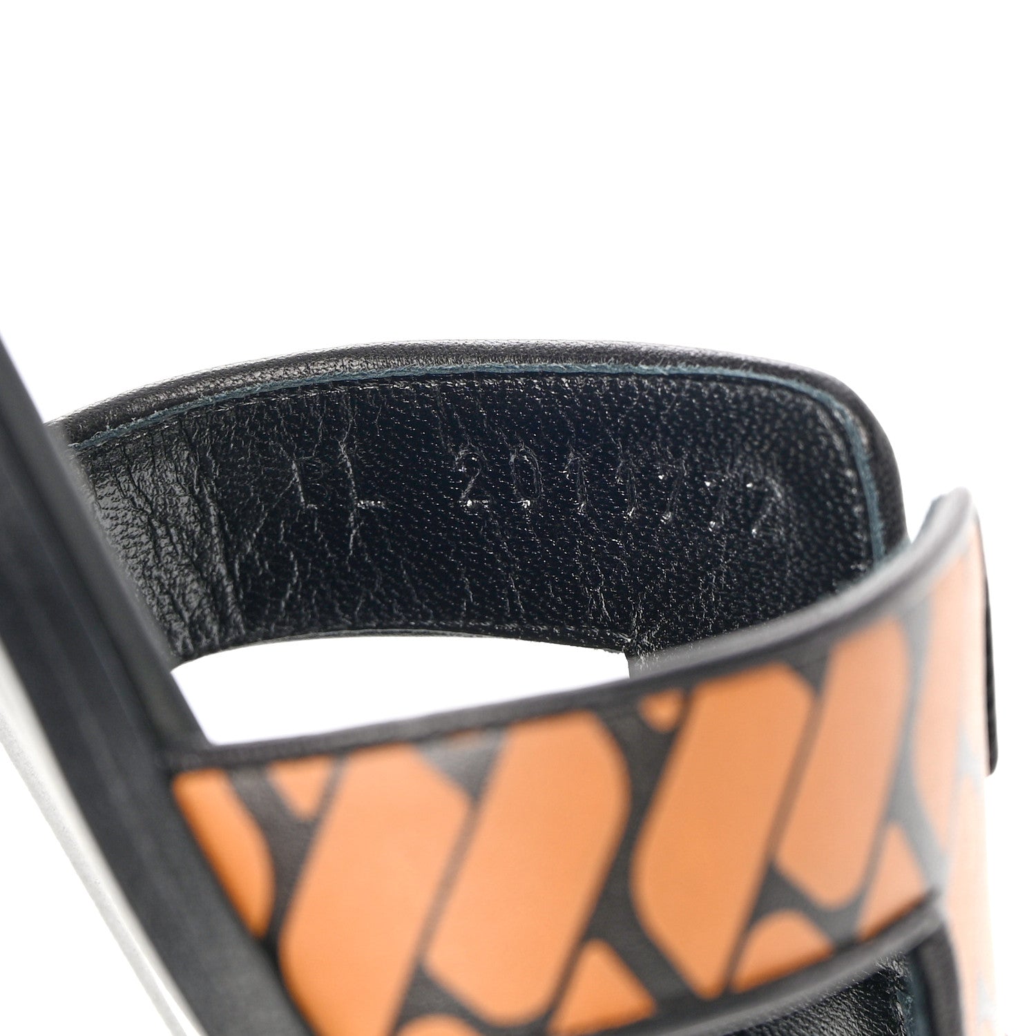 Hermes Calfskin Oran Sandals 36 Black Gold 8 of 10