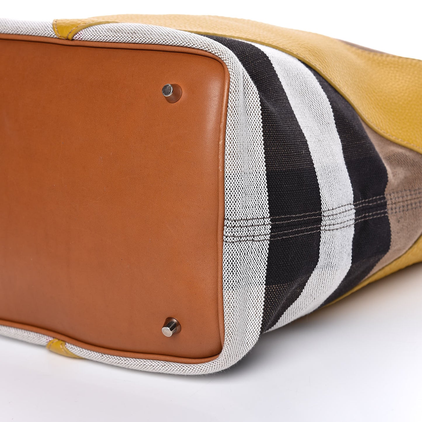 Canvas Mega Check Calfskin Chevron Medium Hobo Multicolor