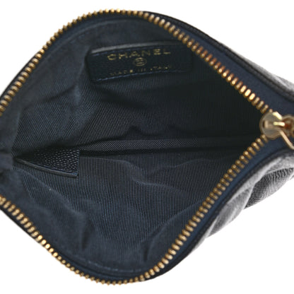 Chanel Caviar Quilted Small Cosmetic Case Navy 5 of 7