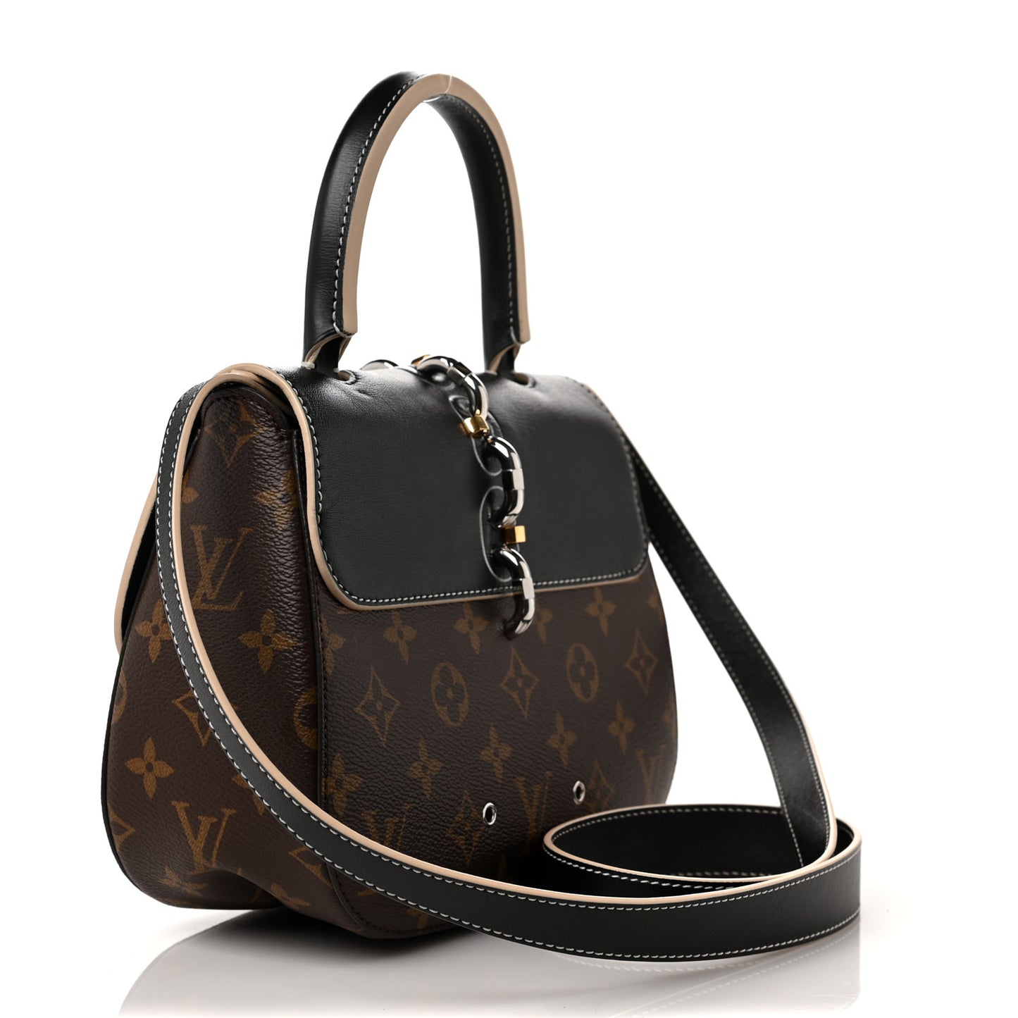 Calfskin Monogram Chain It Bag PM Black