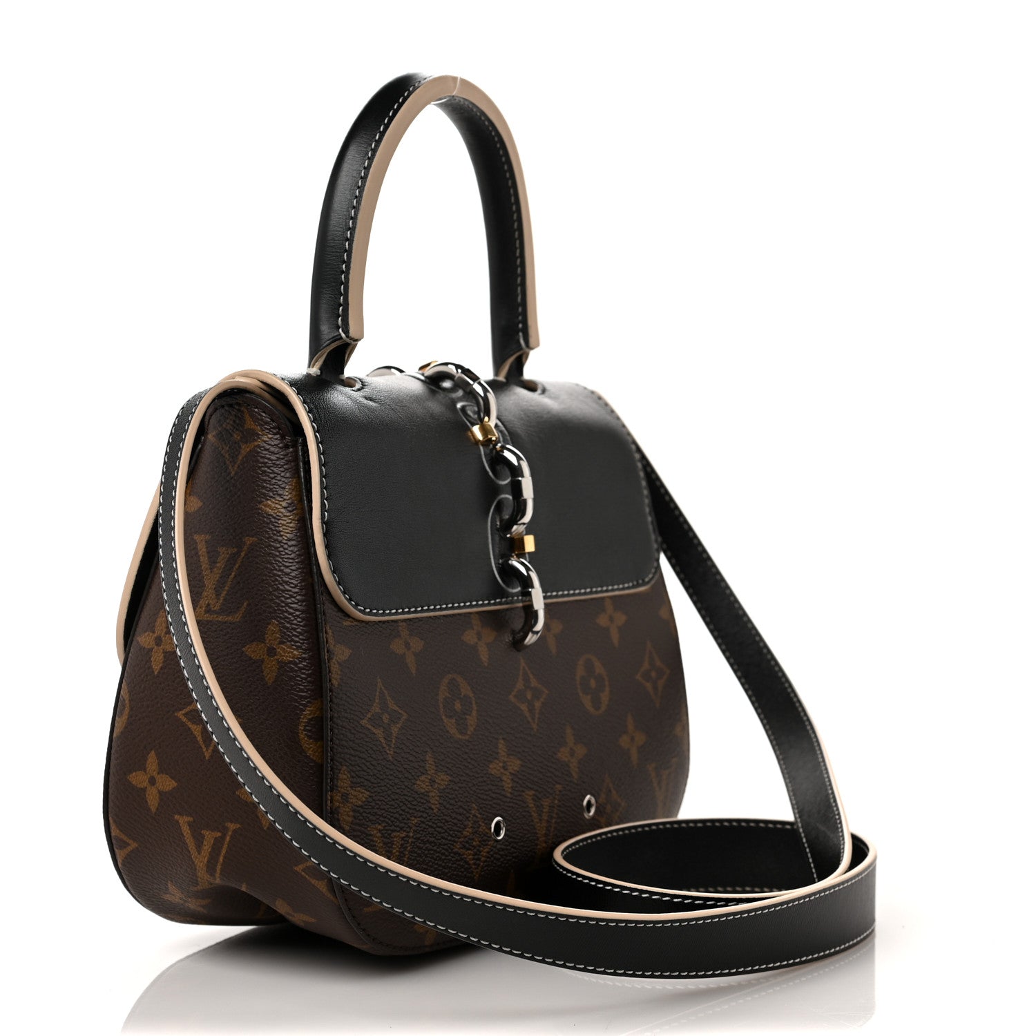 Louis Vuitton Calfskin Monogram Chain It Bag PM Black 3 of 8
