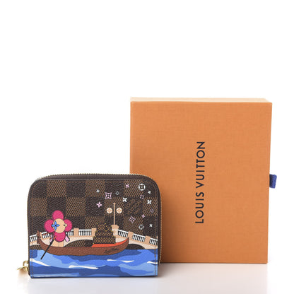 Louis Vuitton Damier Ebene 2019 Christmas Animation Zippy Coin Purse Blue 7 of 7