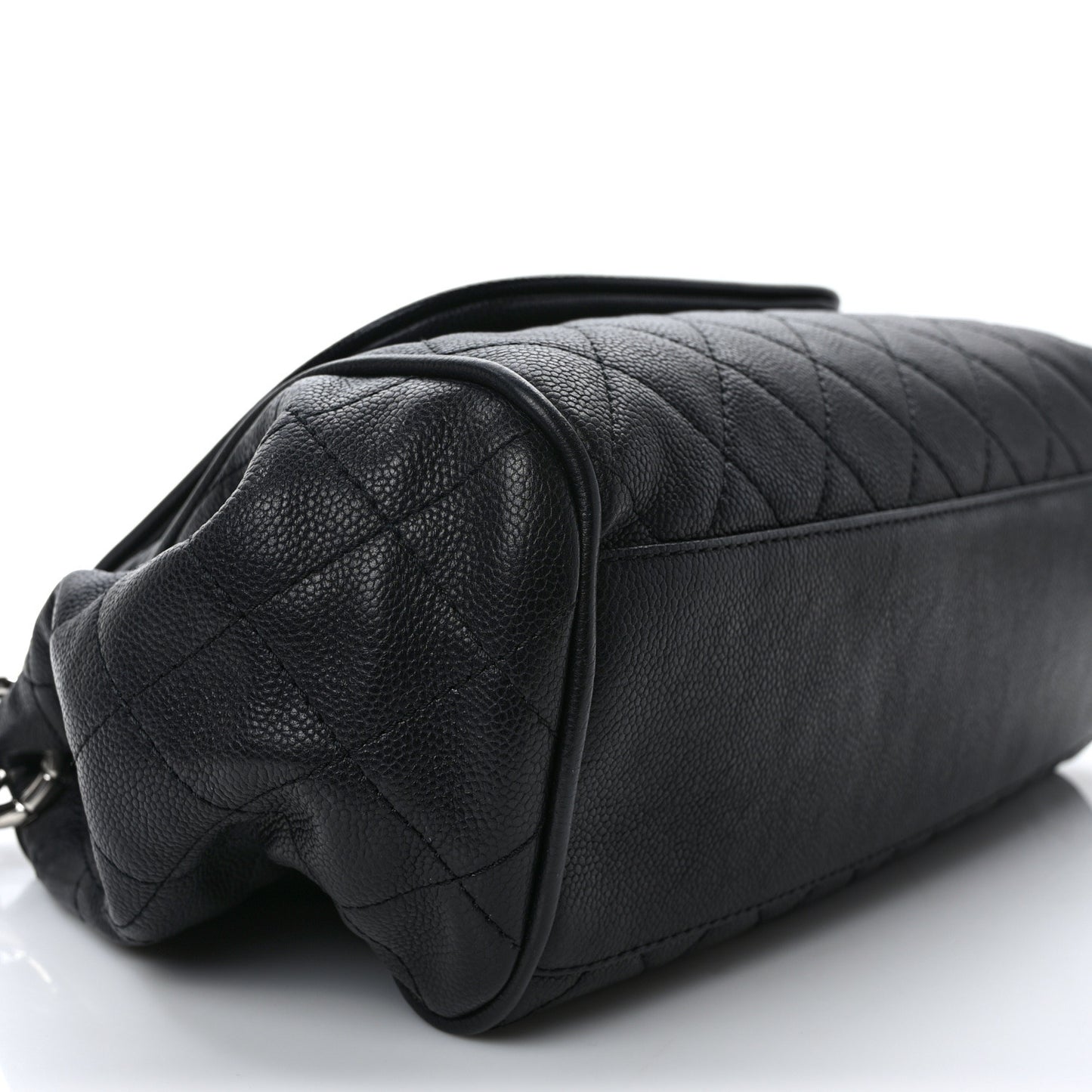 Caviar Quilted Timeless Accordion Flap Black