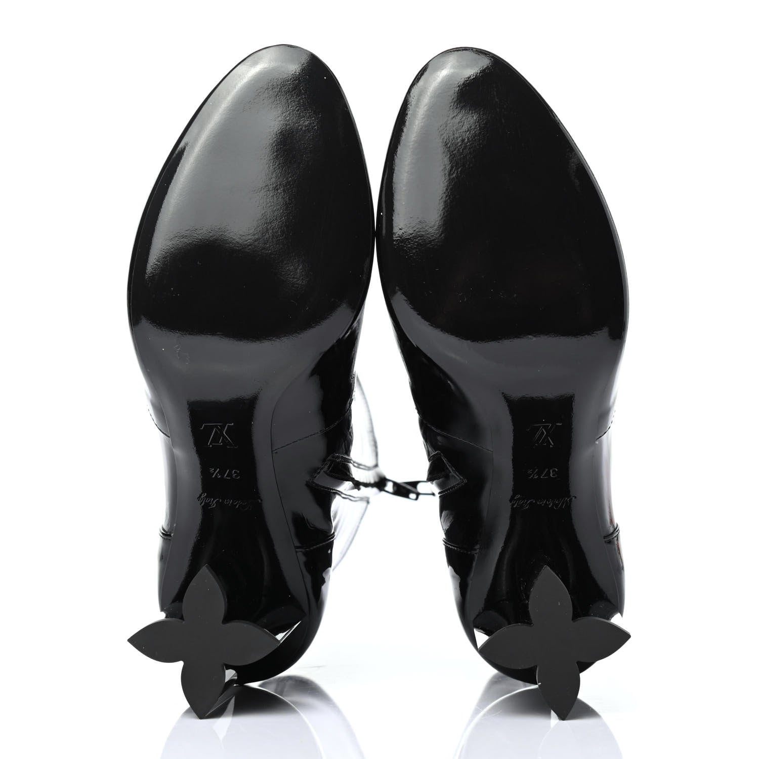 Louis Vuitton Patent Uniformes Silhouette Ankle Boots 37.5 Black 4 of 4