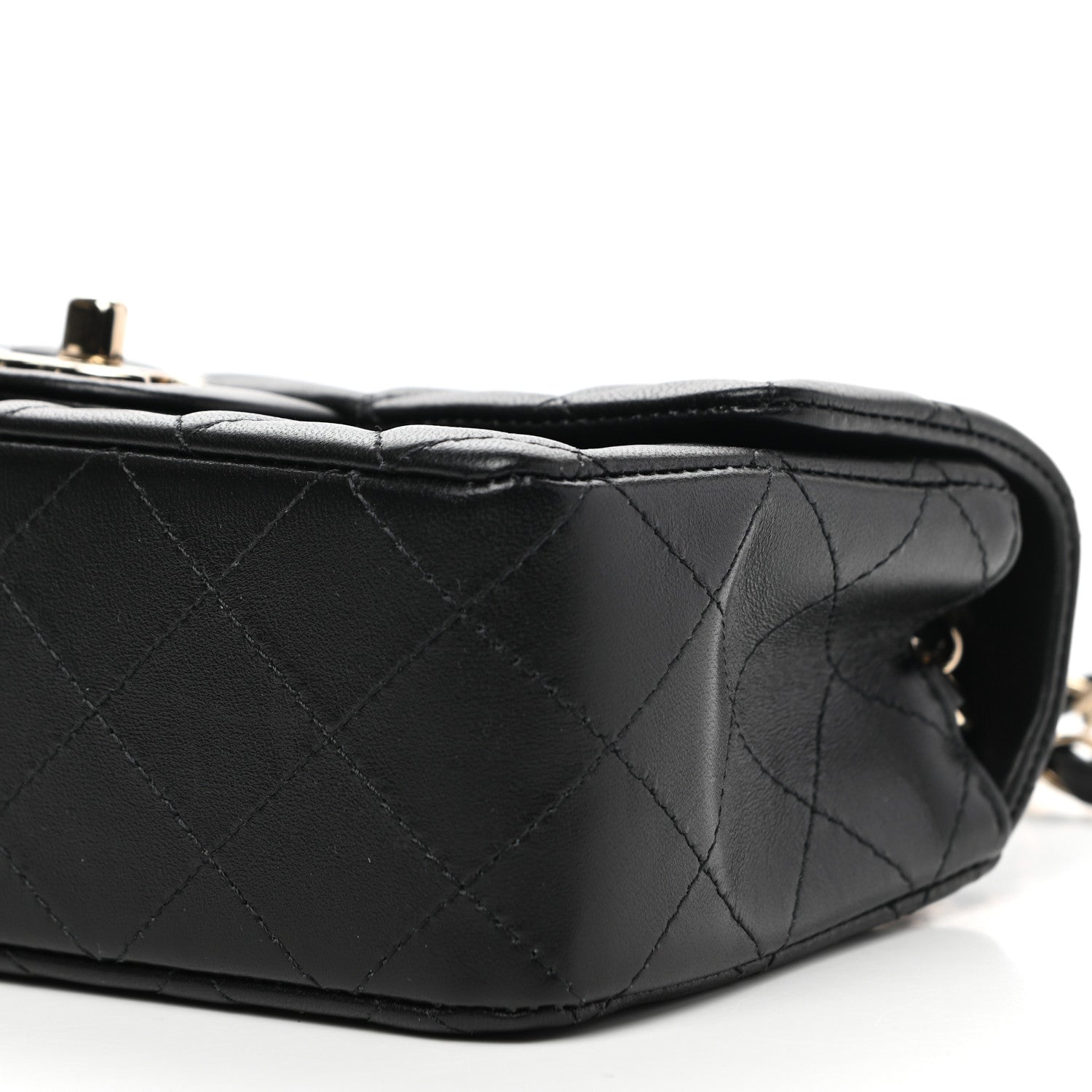 Chanel Lambskin Quilted Mini Rectangular Flap Black 9 of 9