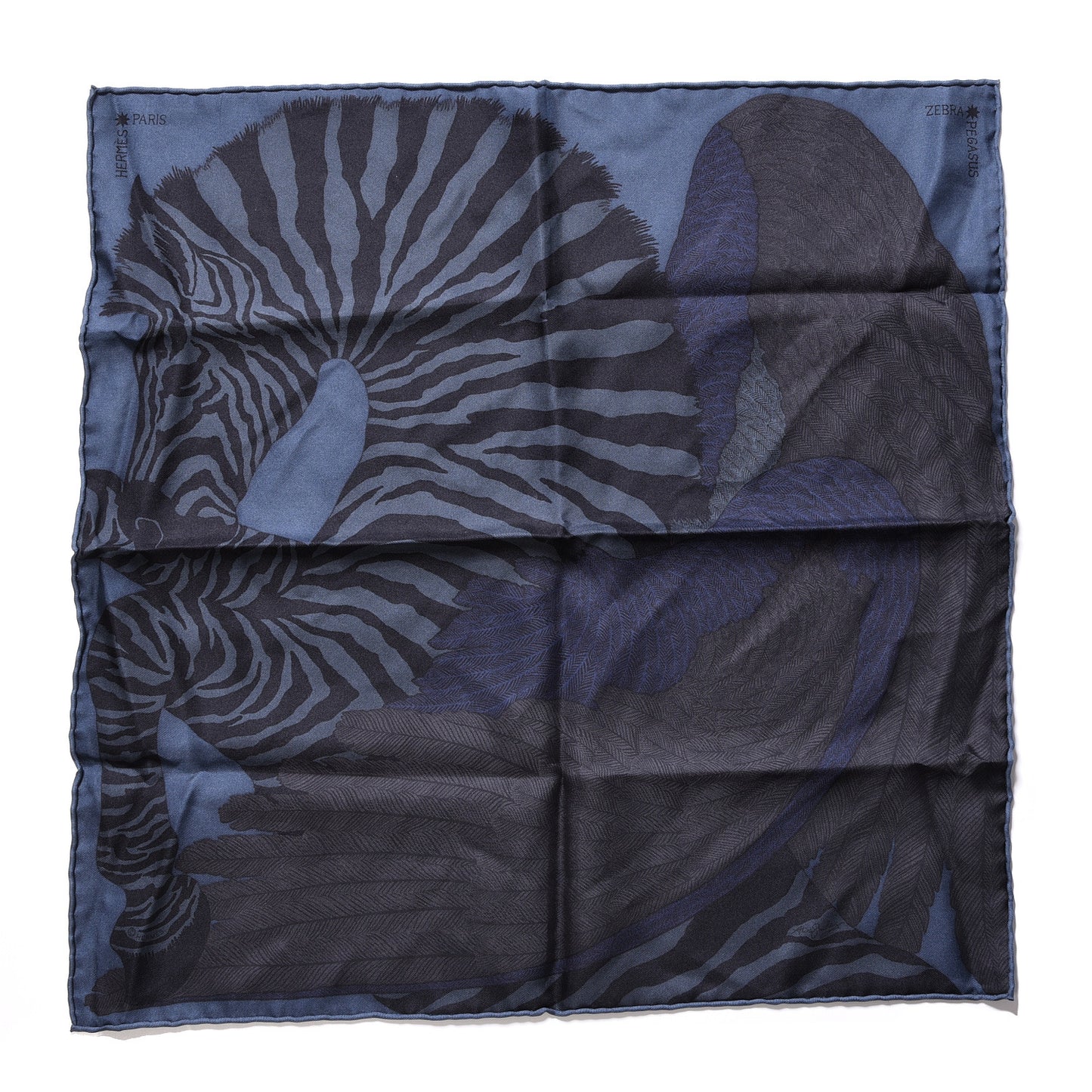 Silk Zebra Pegasus Pocket Square