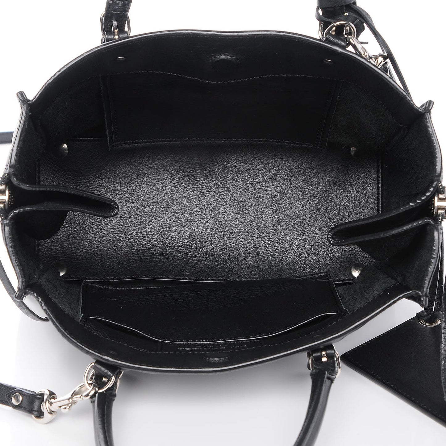 Calfskin Papier Mini A4 Tote Black