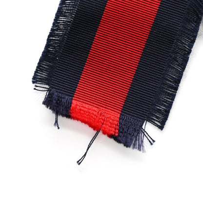 Gucci Grosgrain Web Crystal Bow Brooch Blue Red 5 of 7