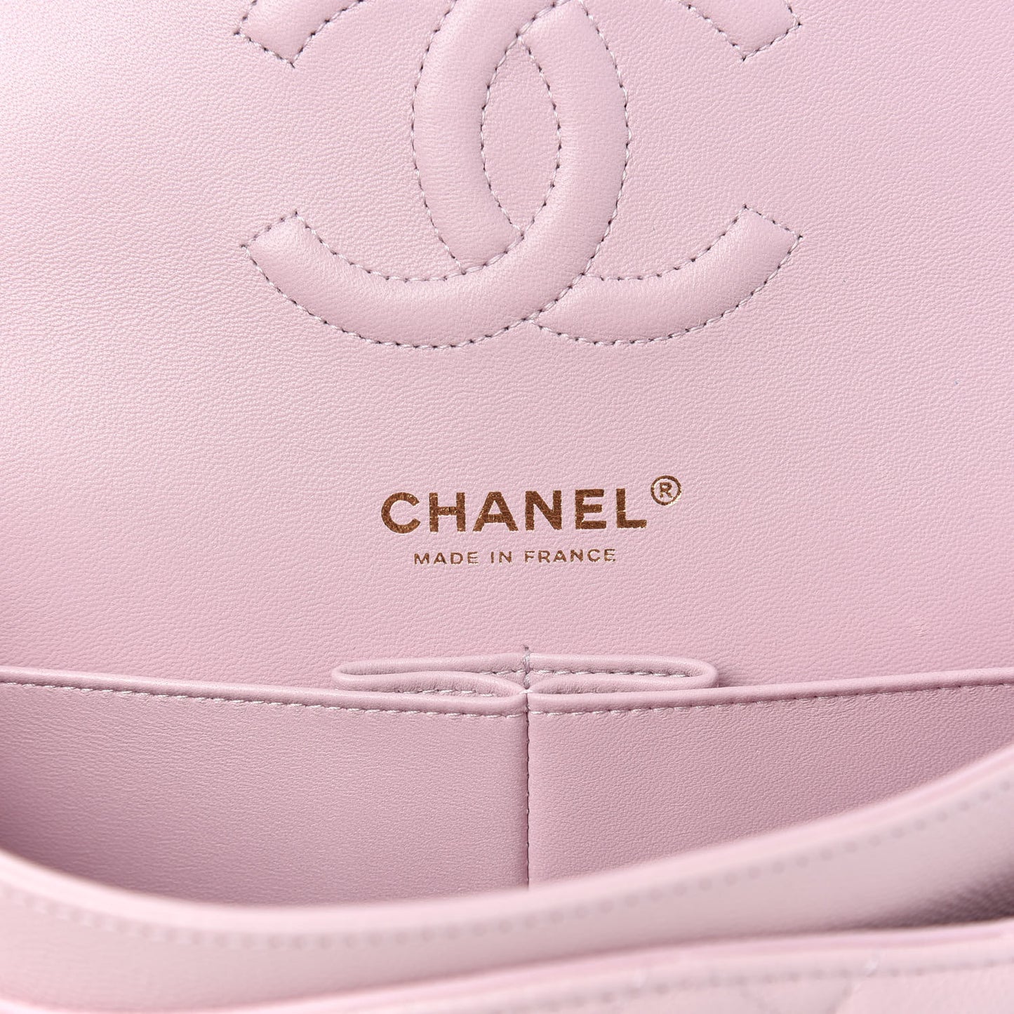 Caviar Quilted Medium Double Flap Light Pink