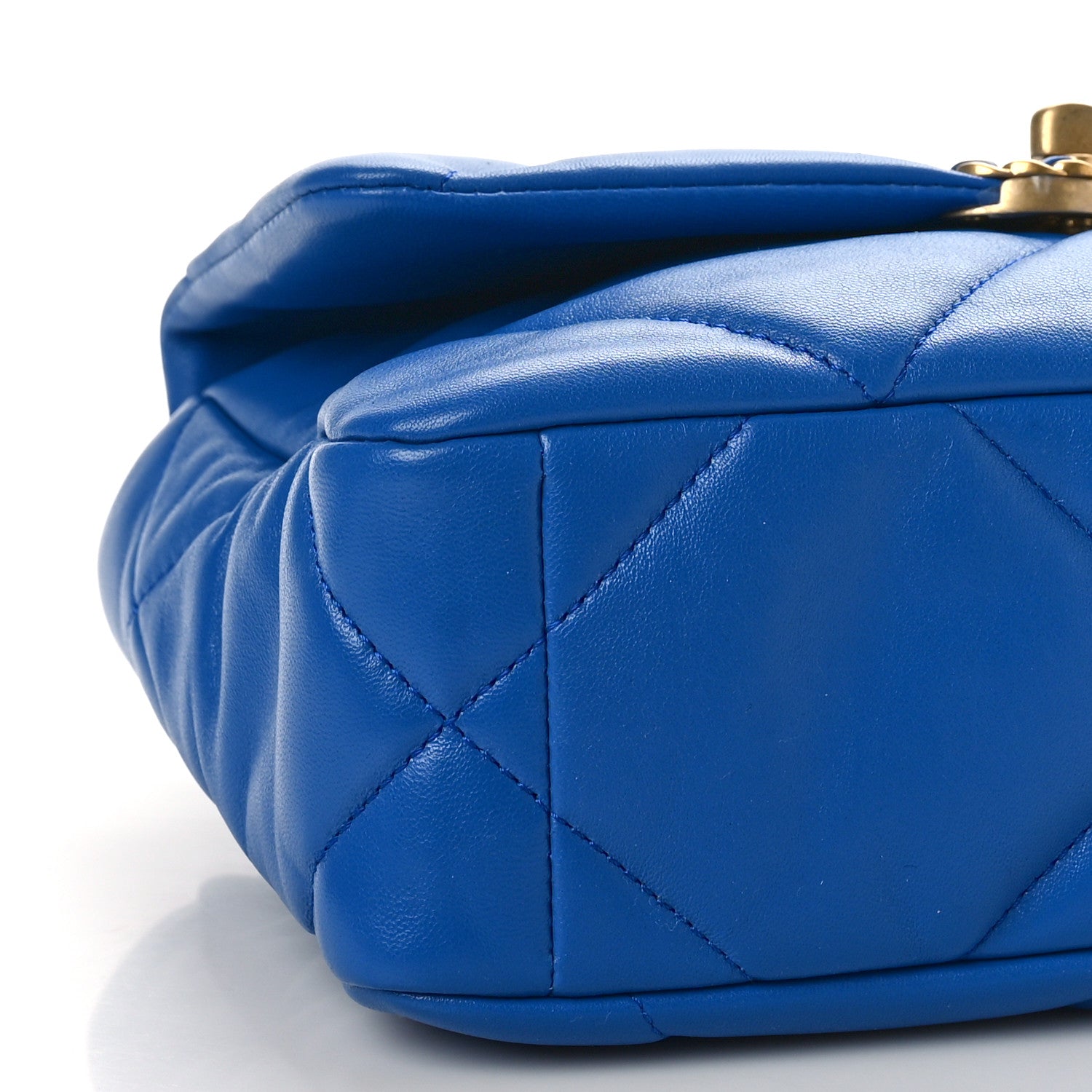 Chanel Lambskin Quilted Medium Chanel 19 Flap Blue 9 of 9