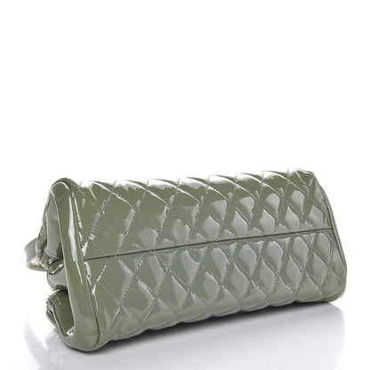 Chanel Patent Quilted Small Just Mademoiselle Green 4 of 7