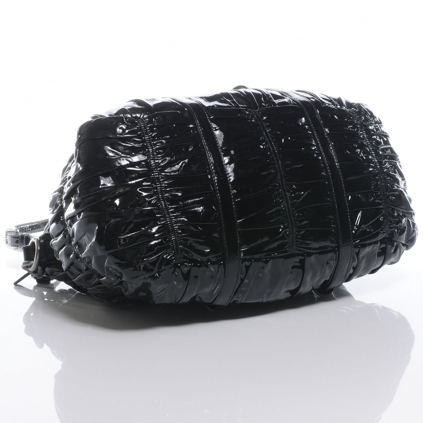 Vernice Gaufre Tote Black