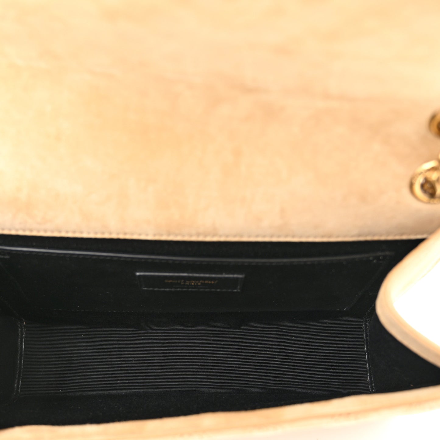 Suede Mixed Matelasse Triquilt Medium Monogram Envelope Satchel Sea Salt