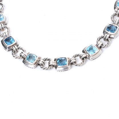 David Yurman Sterling Silver Blue Topaz Renaissance Necklace 3 of 5
