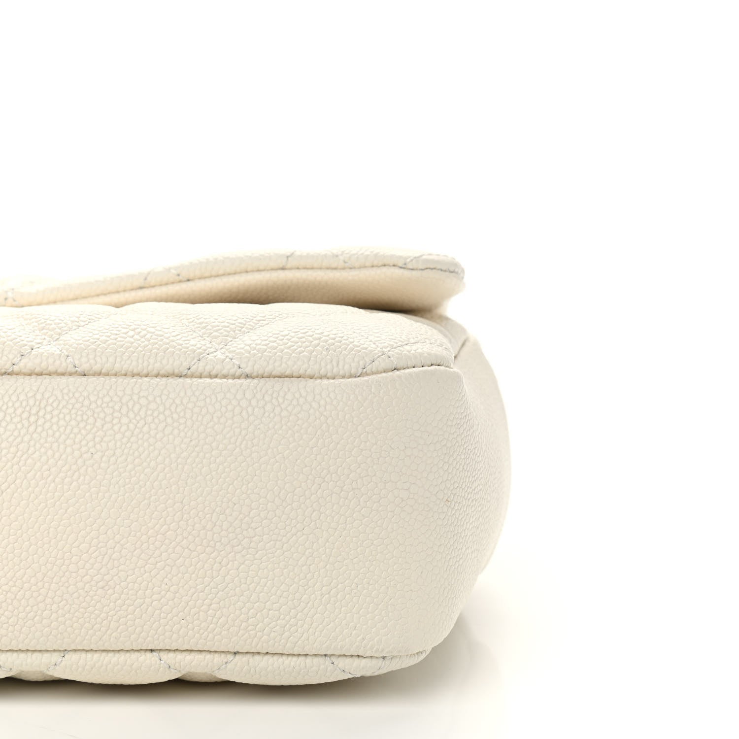 Chanel Caviar Quilted Jumbo Easy Flap Dark White 8 of 9