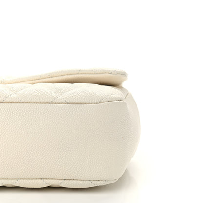 Chanel Caviar Quilted Jumbo Easy Flap Dark White 8 of 9