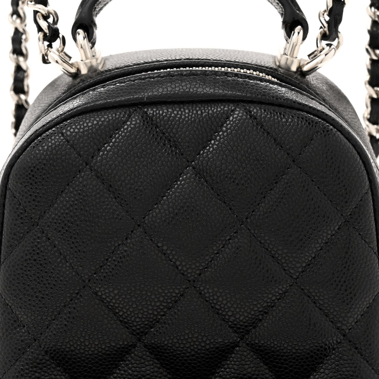 Caviar Quilted CC Mini Classic Backpack Black