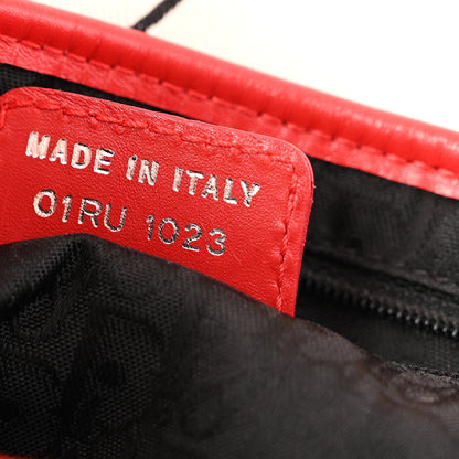 Christian Dior Canvas Hardcore Pierced Saddle Bag White Red Black 6 of 14