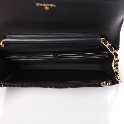 Chanel Caviar Quilted Boy Wallet On Chain WOC Black 5 of 9