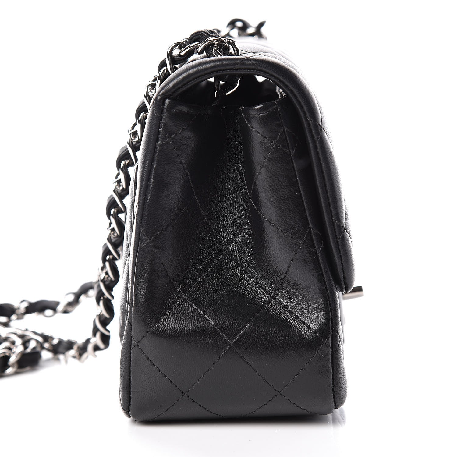 Chanel Lambskin Quilted Mini Square Flap Black 11 of 15