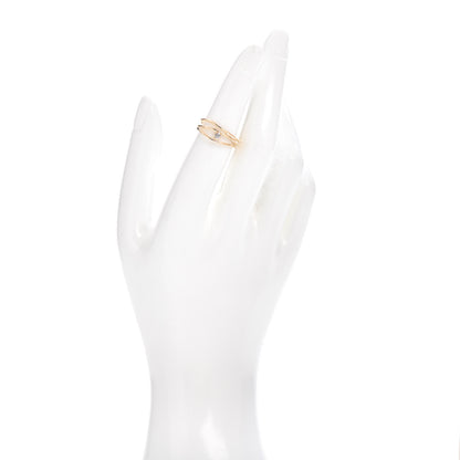 Tiffany 18K Yellow Gold Diamond Elsa Peretti 3 Row Wave Ring 50 5.5 2 of 5