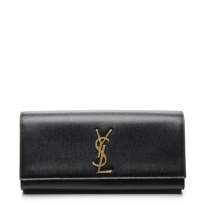 Saint Laurent Grain De Poudre Monogram Cassandre Clutch Black 1 of 6
