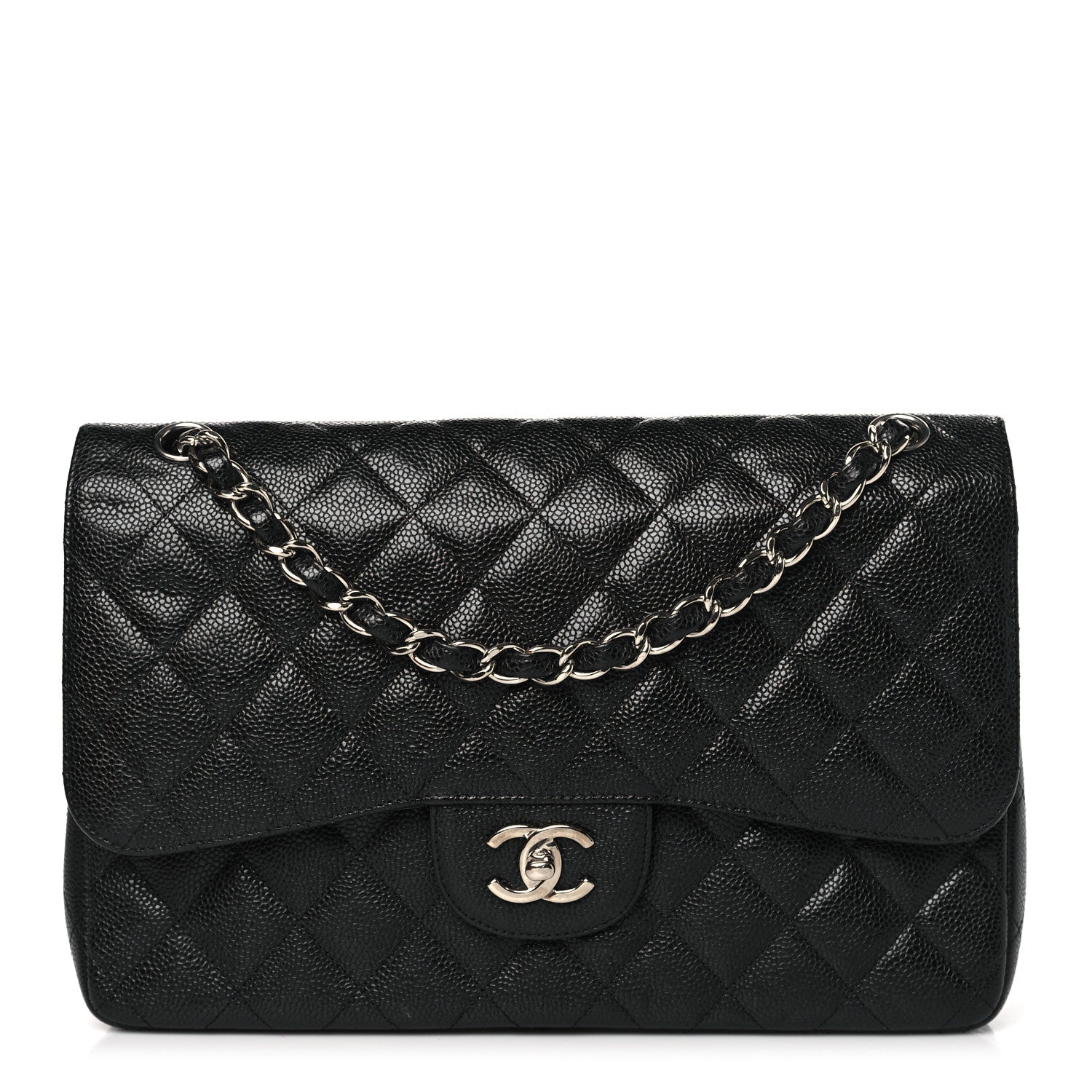 Chanel Caviar Quilted Jumbo Double Flap Black 1 of 11