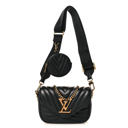 Louis Vuitton Calfskin New Wave Multi Pochette Black 1 of 9