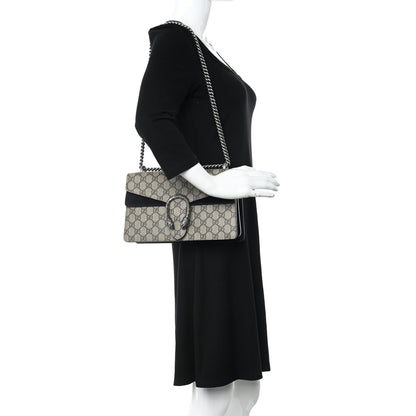 Gucci GG Supreme Monogram Small Dionysus Shoulder Bag Black 2 of 10