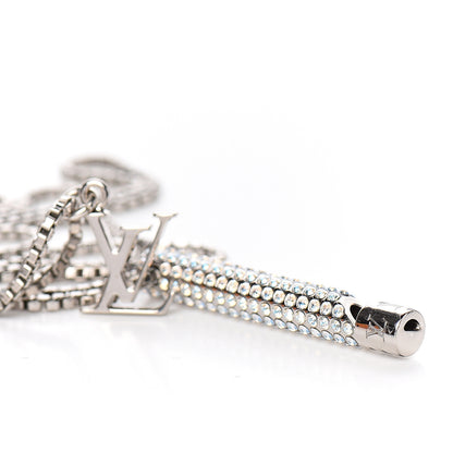 Louis Vuitton LV Whistle Chain Pendant Necklace Silver 7 of 8