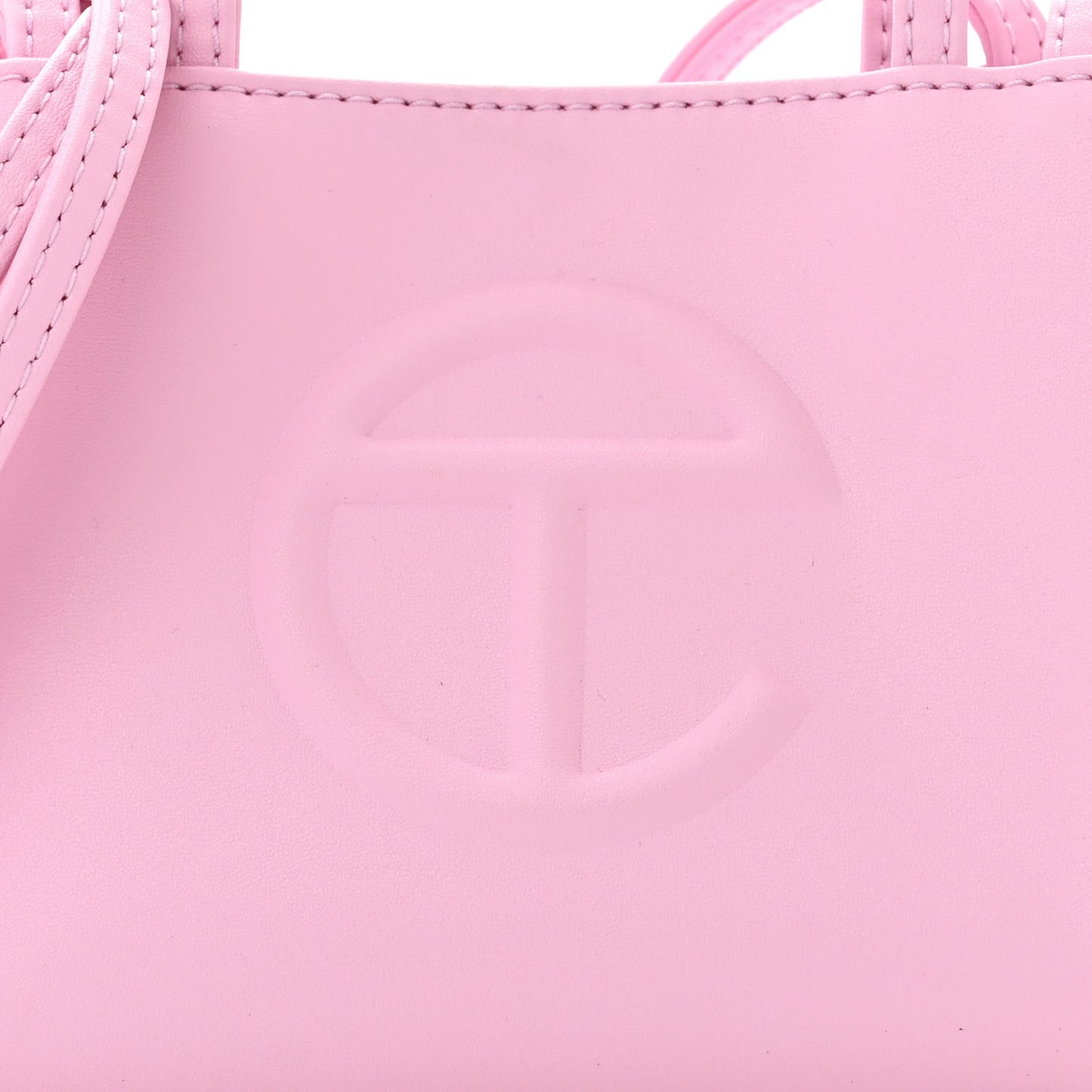 Vegan Leather Small Shopping Bag Bubblegum