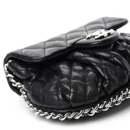 Chanel Washed Lambskin Mini Chain Around Messenger Black 6 of 11