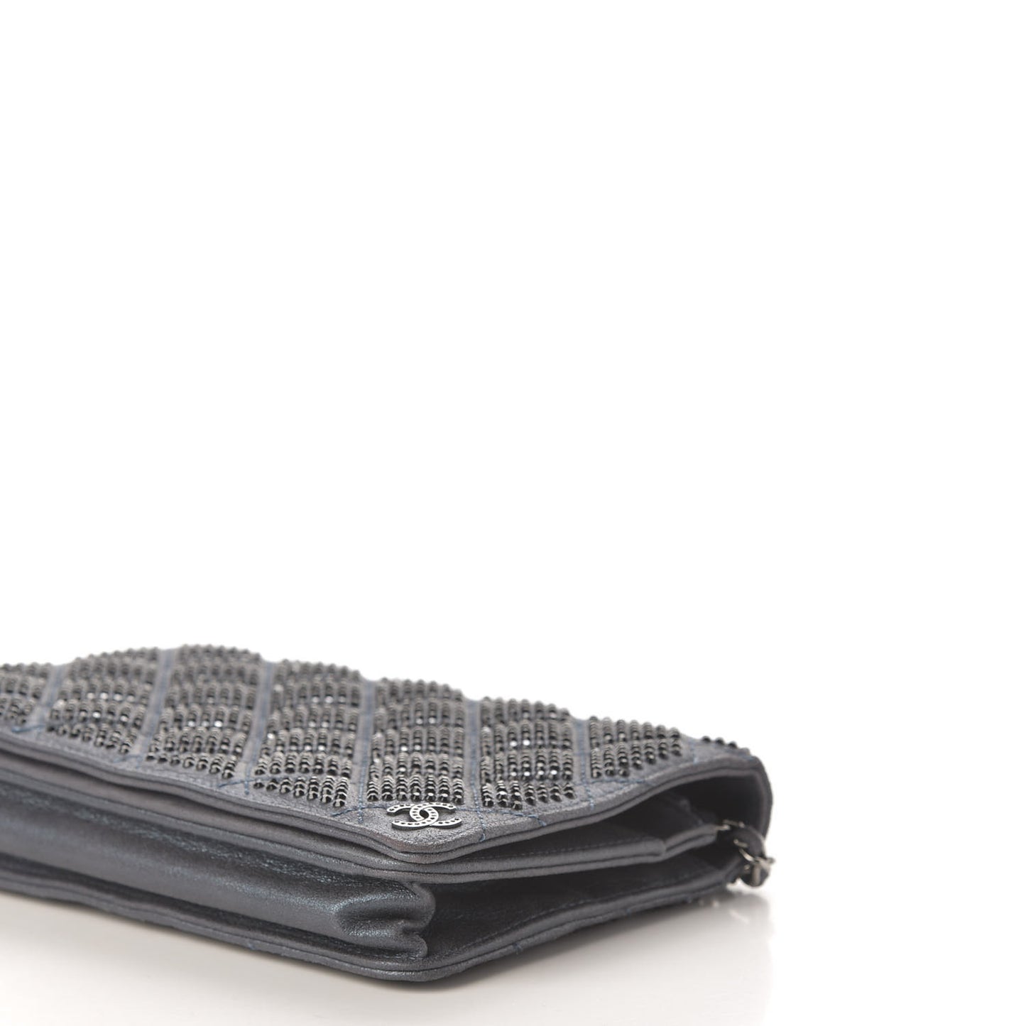 Crystal Quilted Wallet On Chain WOC Blue