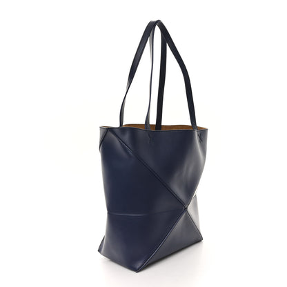Loewe Shiny Calfskin Medium Puzzle Fold Tote Marine 2 of 10