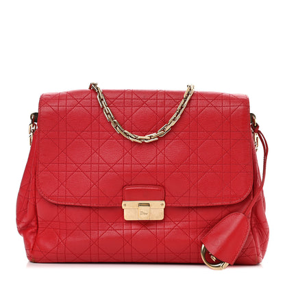 Christian Dior Calfskin Cannage Stitched Medium Diorling Red 1 of 11