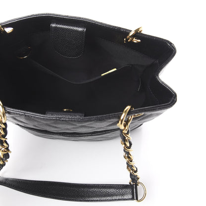 Chanel Caviar Quilted Petit Shopping Tote PST Black 4 of 9