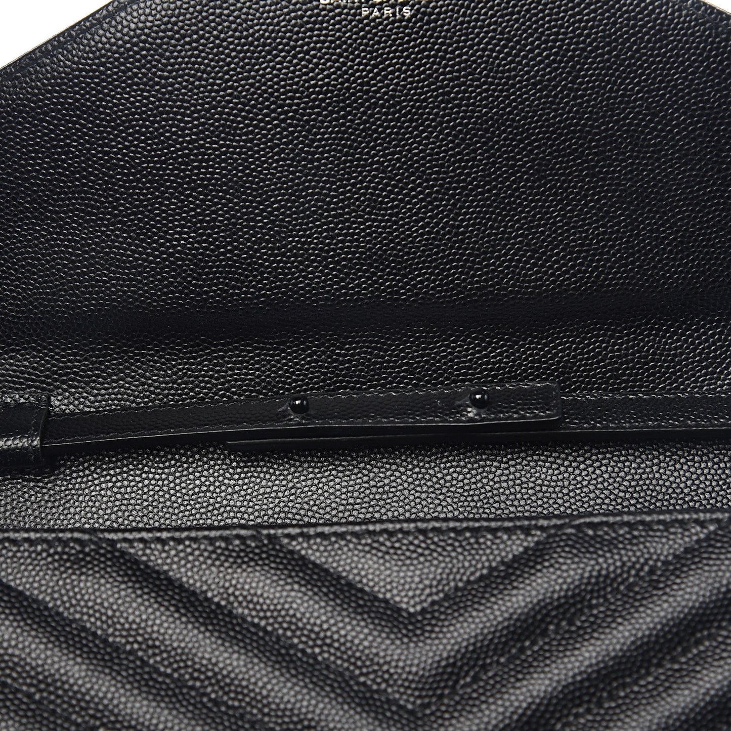 Grain De Poudre Matelasse Chevron Monogram Chain Wallet Black