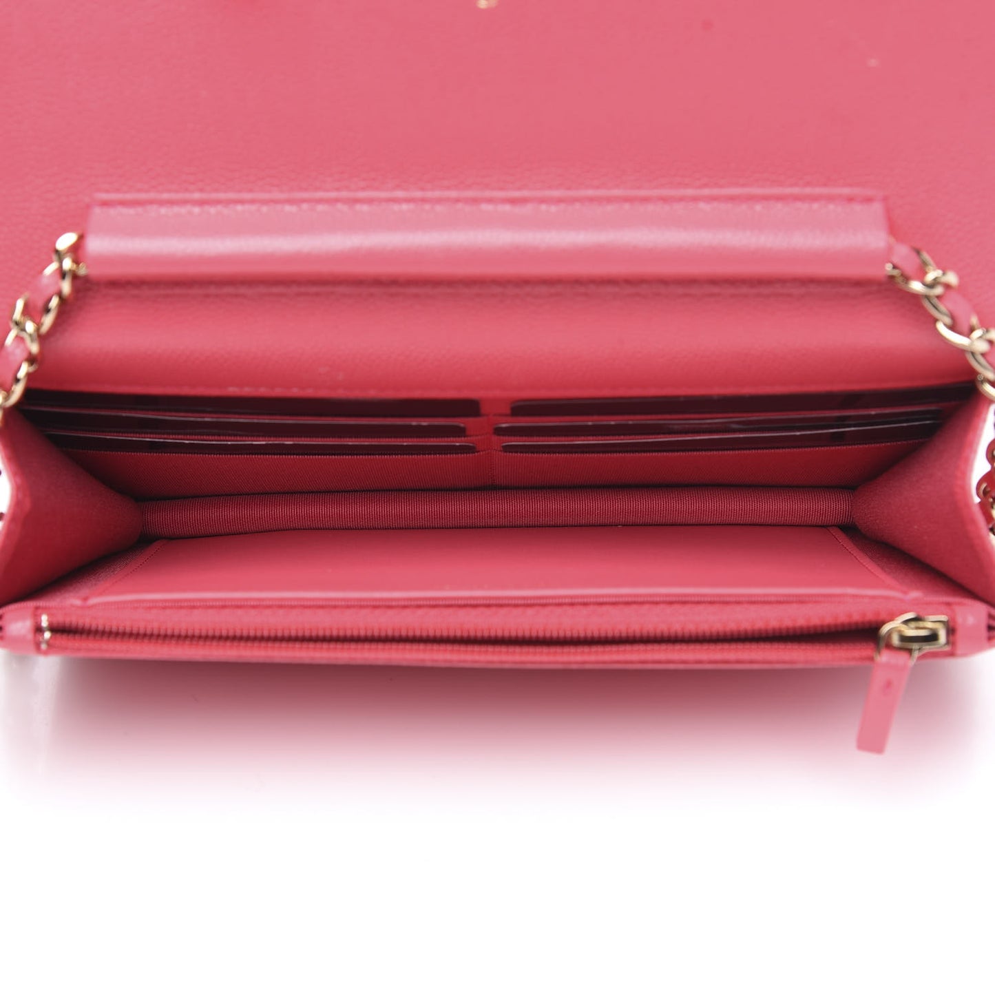 Caviar Quilted French New Wave Chain CC Wallet On Chain WOC Pink