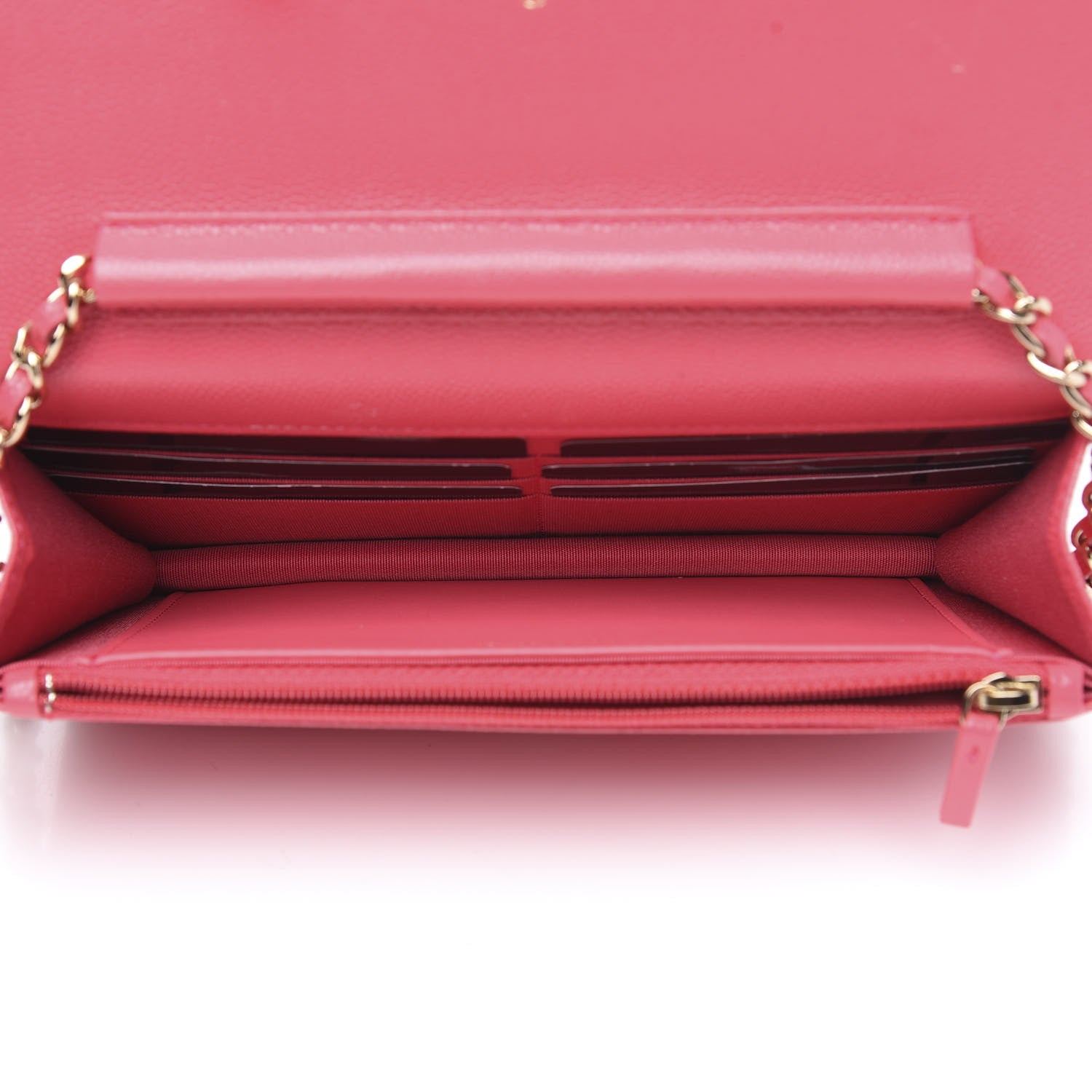 Chanel Caviar Quilted French New Wave Chain CC Wallet On Chain WOC Pink 5 of 12