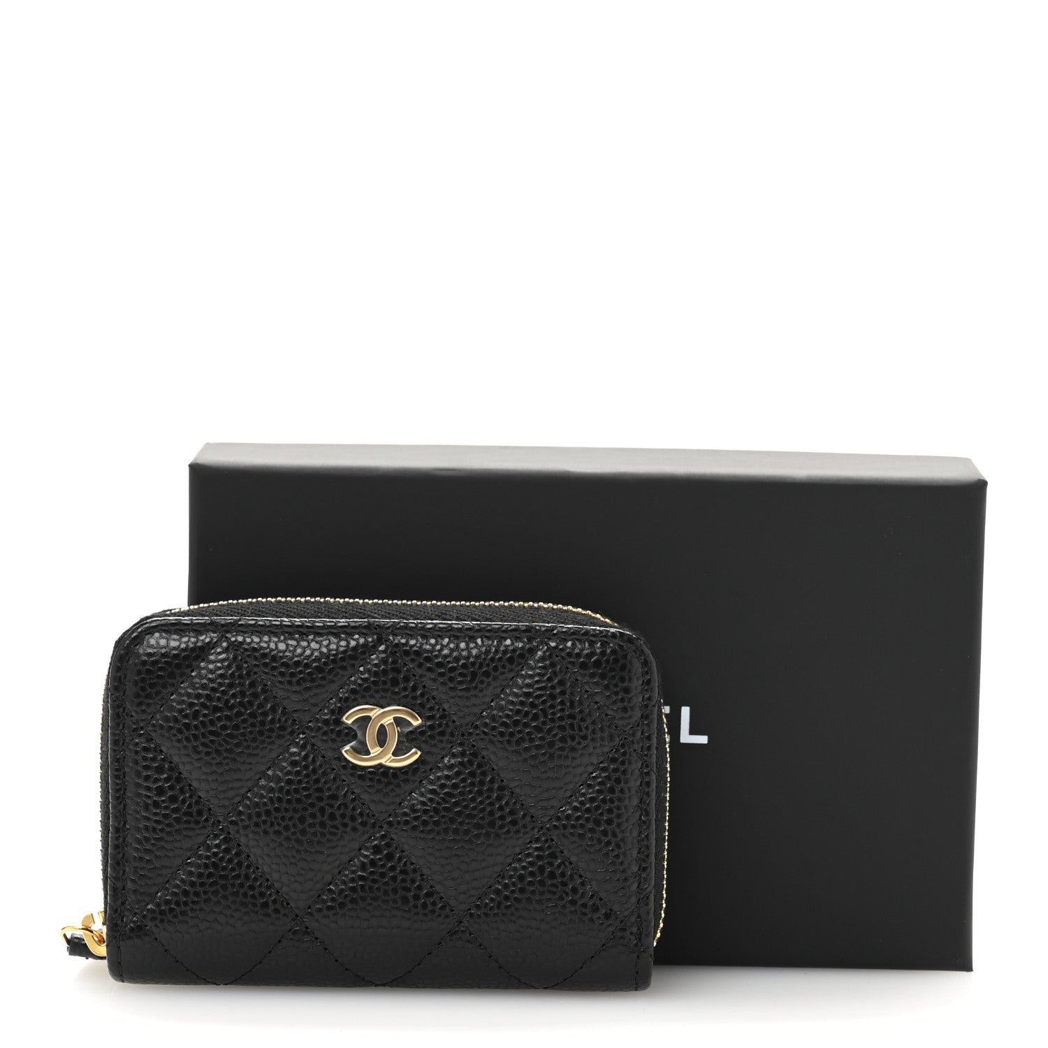 Chanel Caviar Quilted Zip Coin Purse Black 8 of 8