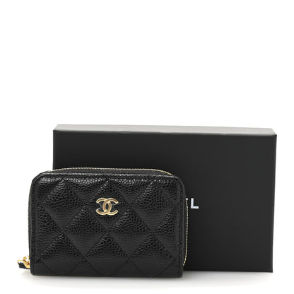 Chanel Caviar Quilted Zip Coin Purse Black 8 of 8