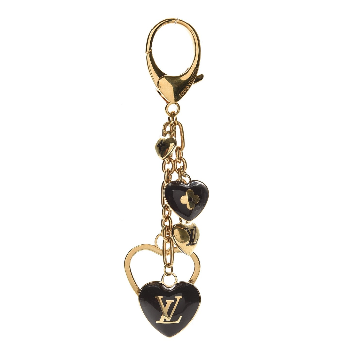 Coeurs Heart Bag Charm Key Holder Amarante