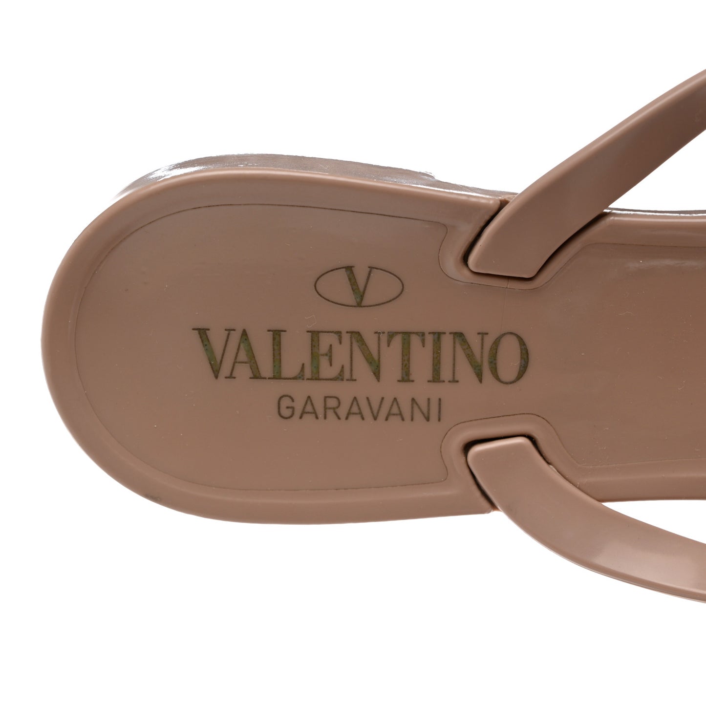 PVC Jelly Rockstud Bow Thong Sandals 38 Poudre