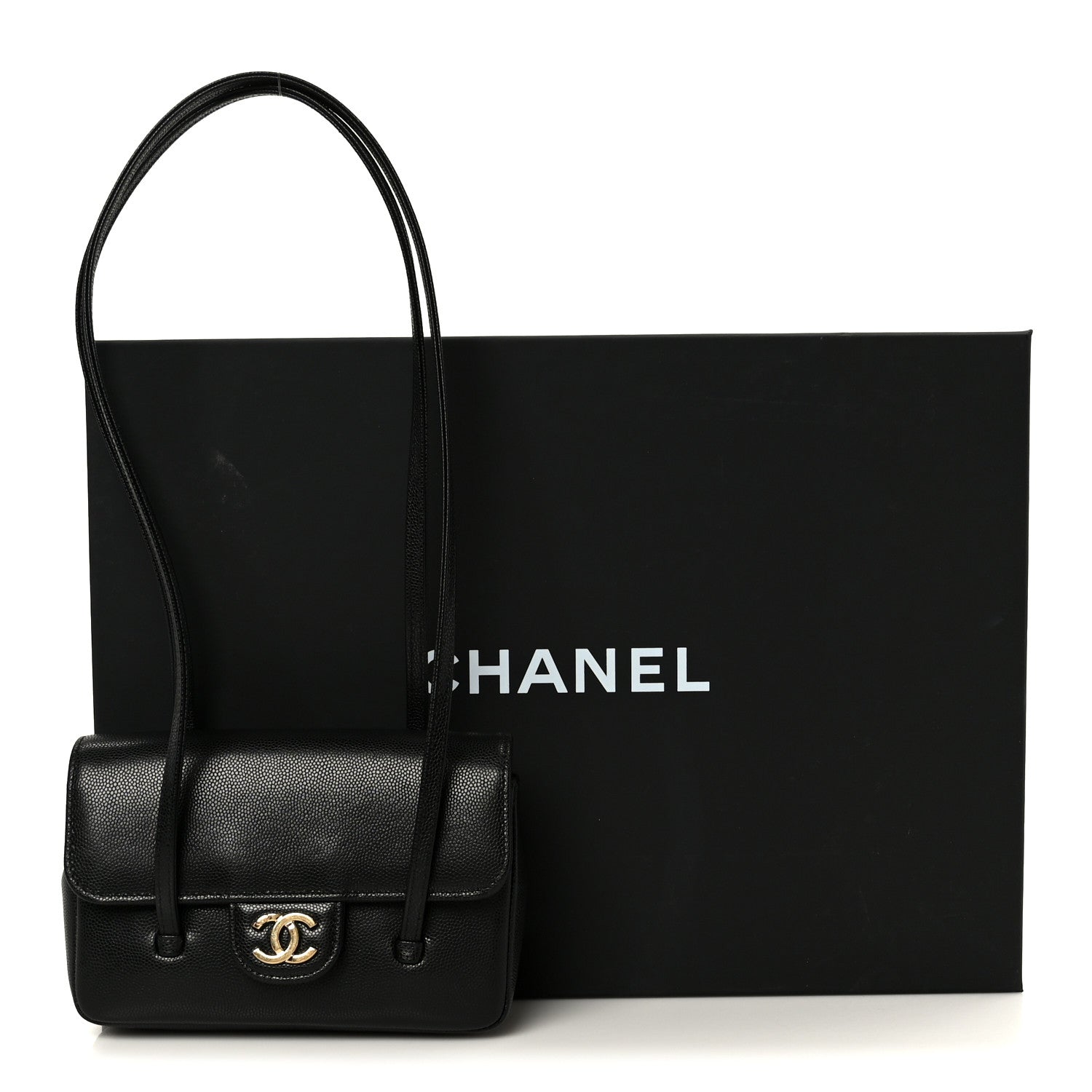 Chanel Shiny Caviar Mini Preppy Coco Shoulder Bag Black 11 of 11