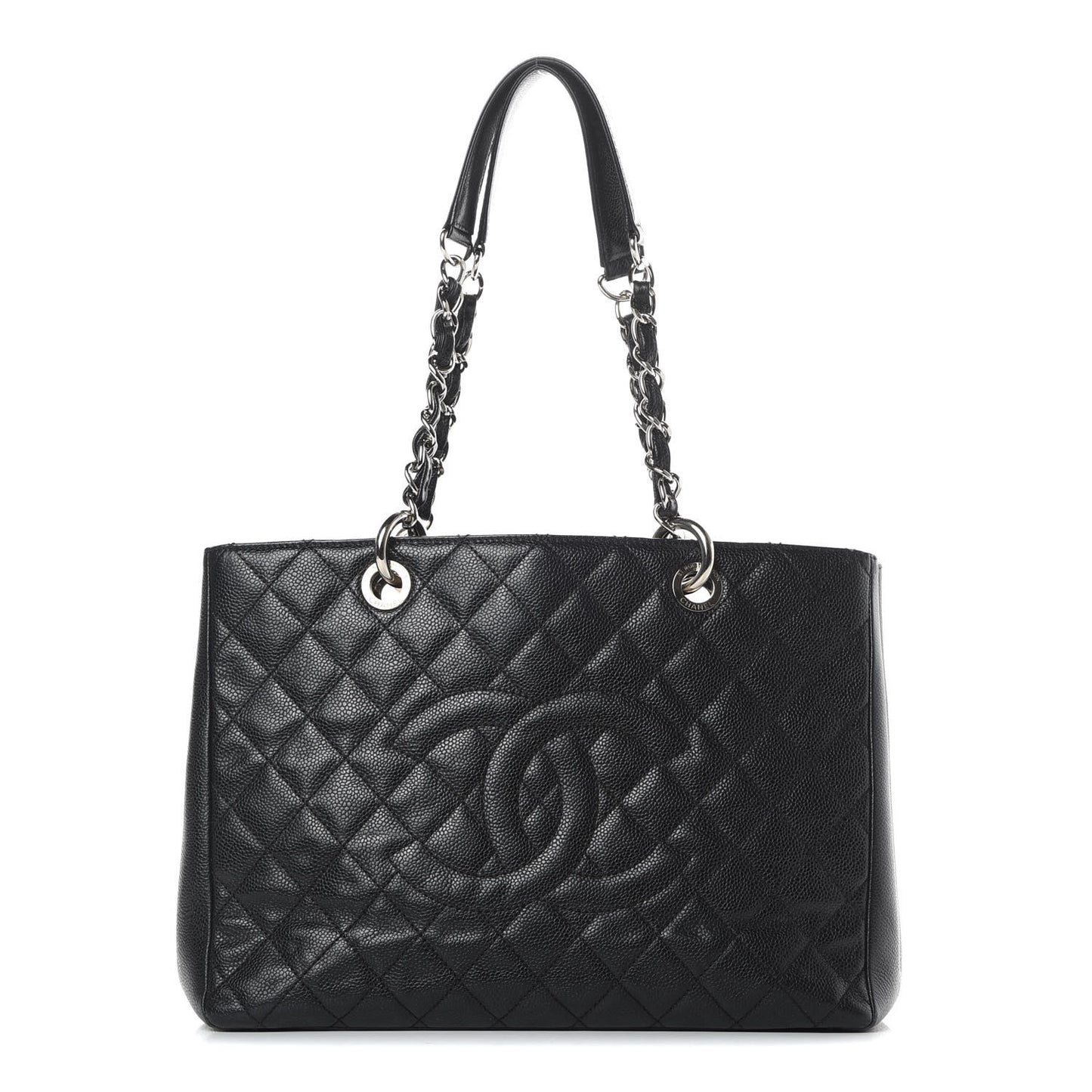 Caviar Quilted Grand Shopping Tote GST Black
