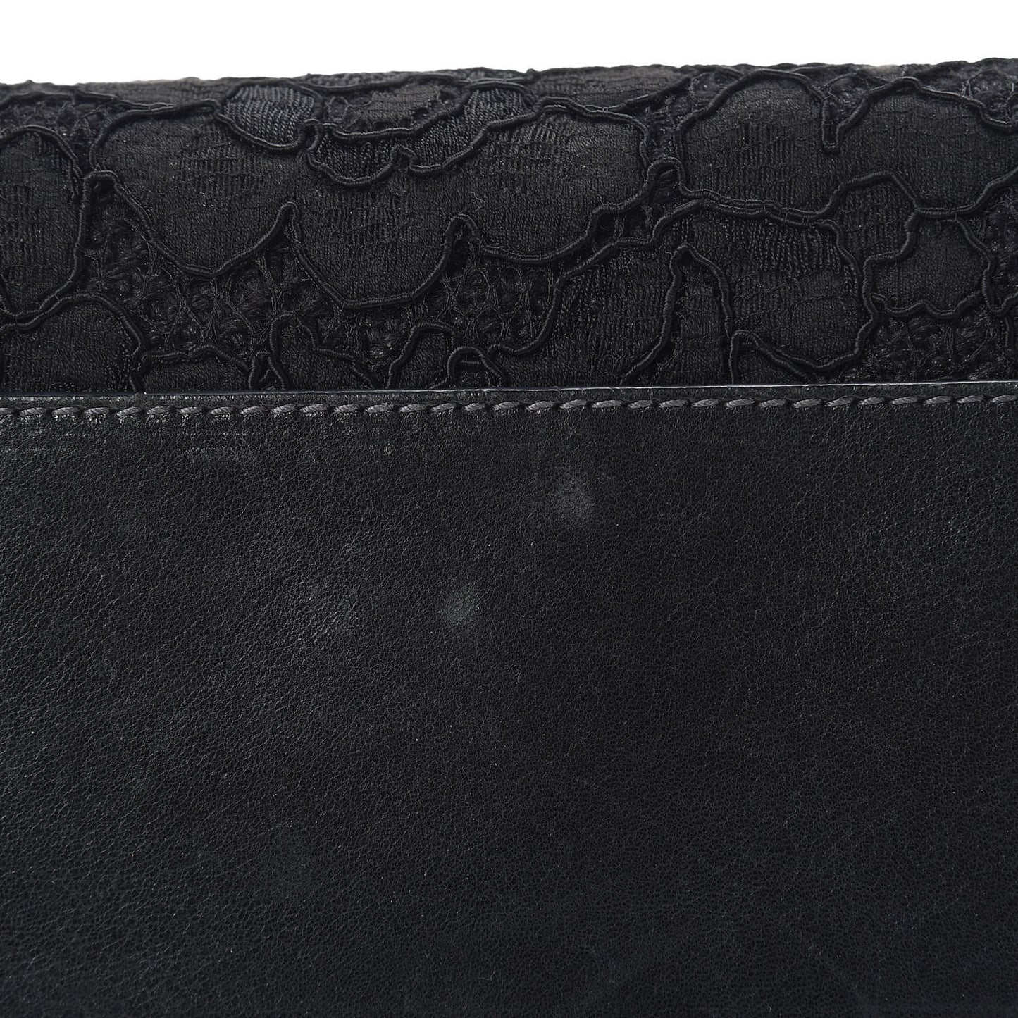 Calfskin Lace Large Miss Sicily Satchel Black