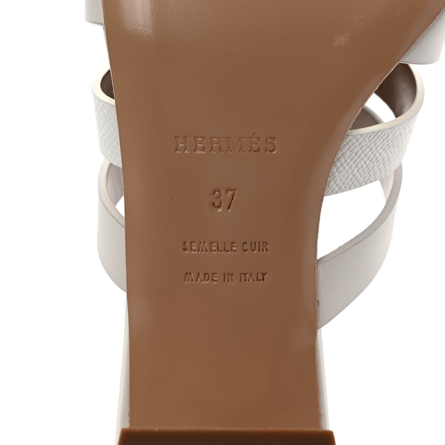 Calfskin Amica Sandals 37 White