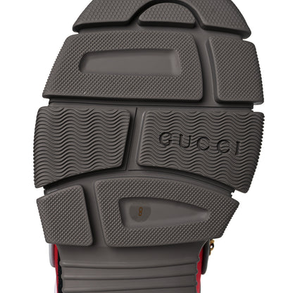 Gucci X SEGA Nylon Suede Calfskin Mens Flashtrek Sneakers 8 Black Red 6 of 8