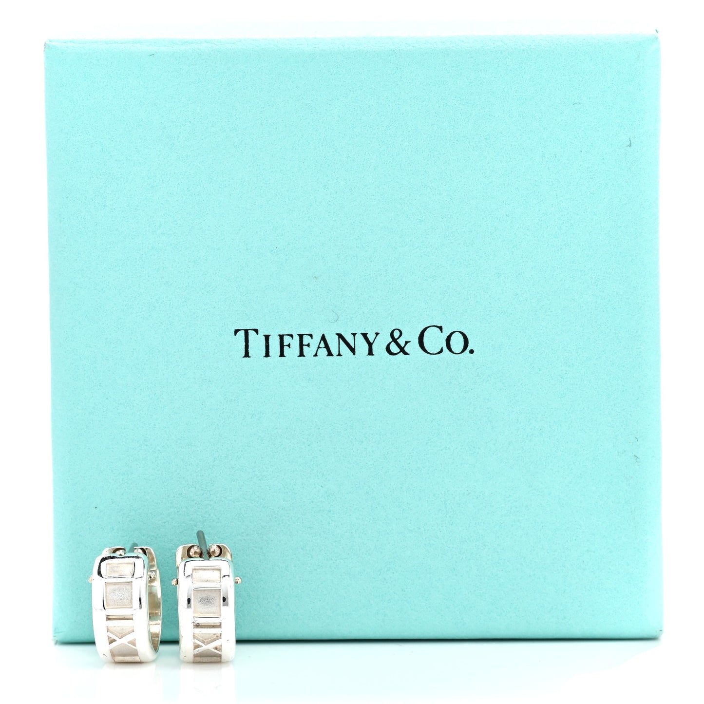 Sterling Silver Small Atlas Hoop Earrings