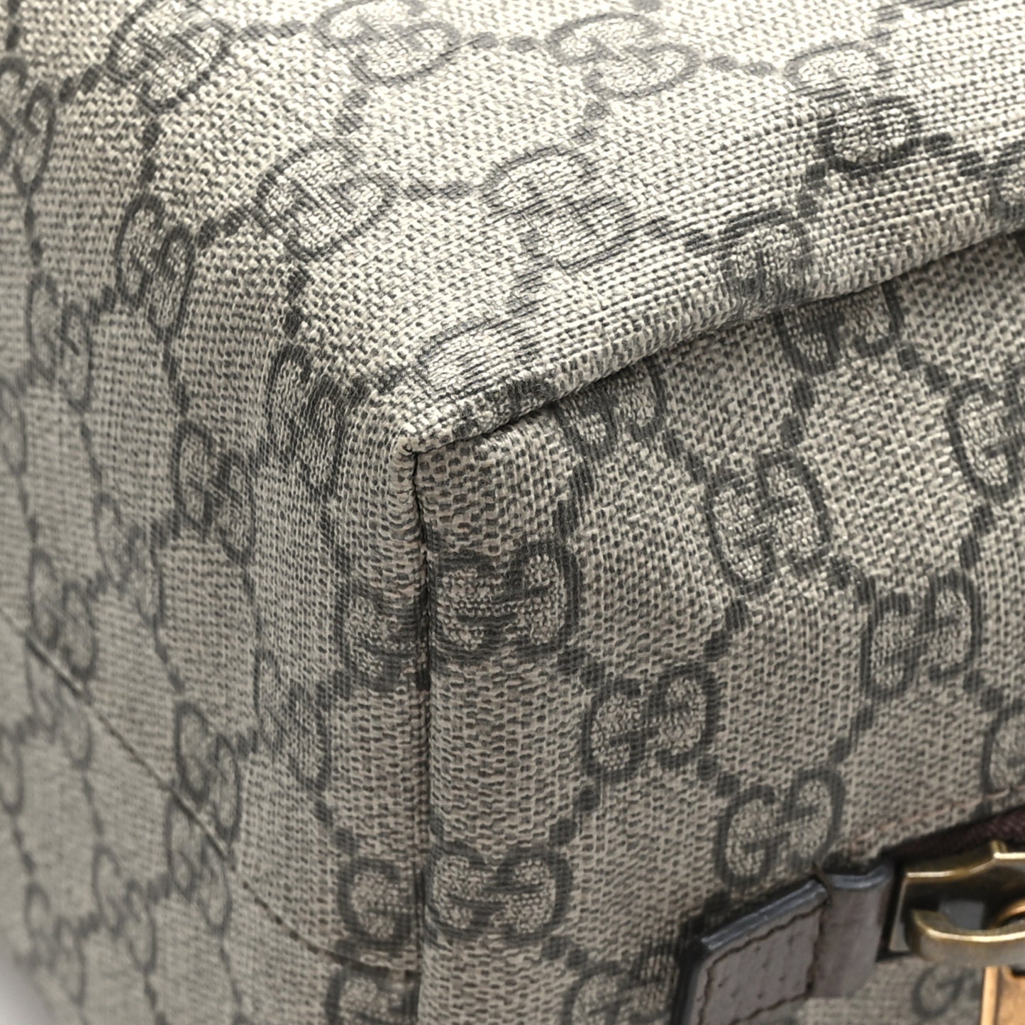 GG Supreme Monogram Web Ophidia Toiletry Case Beige